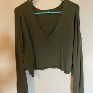 Wild Fable Cropped VNeck Sweatshirt